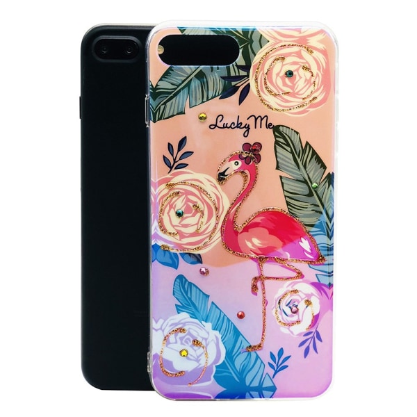 Pretty Flamingo - Retro silikonikotelo iPhone 7:lle