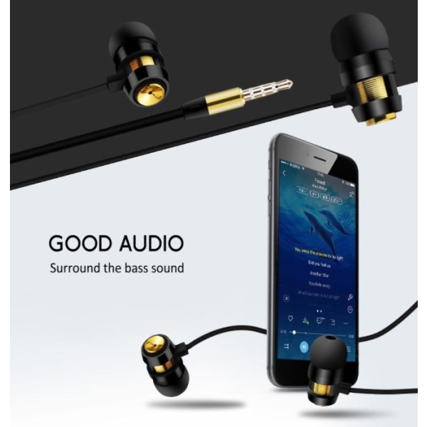 NKOBEE JTX In-ear Hörlurar (Mic In-lineControl) Original Svart
