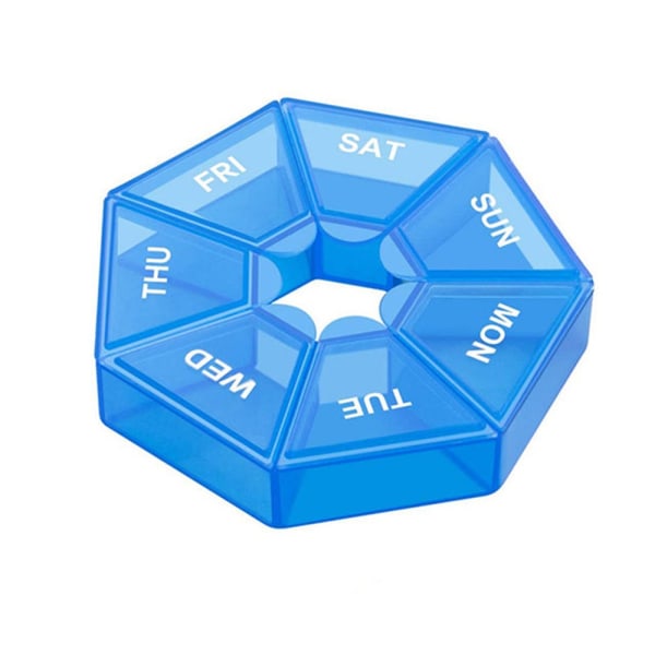 Käytännöllinen Dosettin lääkeannostelulaatikko (7 lokeroa) Blå