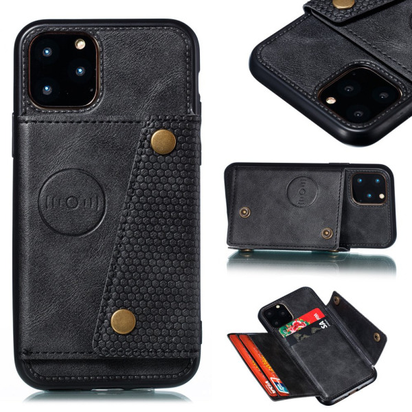 Professionellt Skyddsskal med Kortfack - iPhone 11 Pro Röd Röd