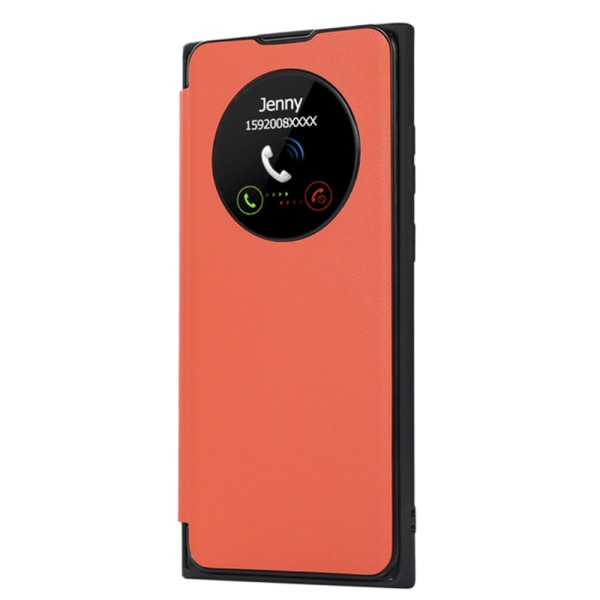 Samsung Galaxy S23 Ultra - Stilig smart etui Kortrom Orange