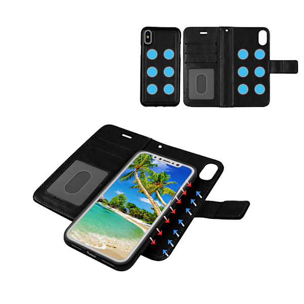 Stilrent dobbeltfungerende etui til iPhone X/XS Brun