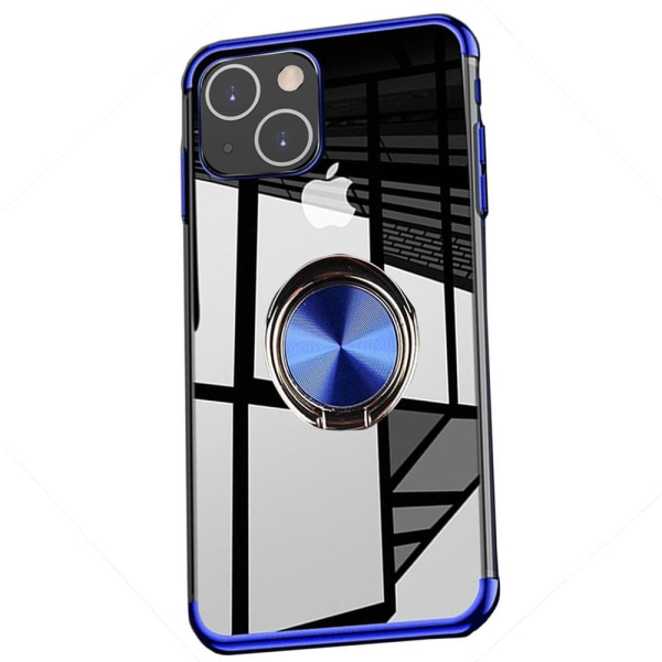 iPhone 13 - støtdempende etui med ringholder (Floveme) Blå
