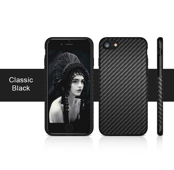 iPhone 7 Plus -  Stilrent Skal i Carbondesign Brun