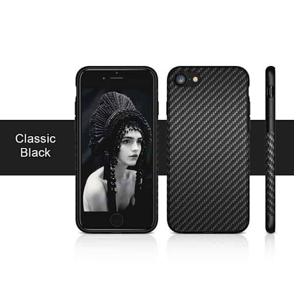 iPhone 7 Plus -  Stilrent Skal i Carbondesign Vit