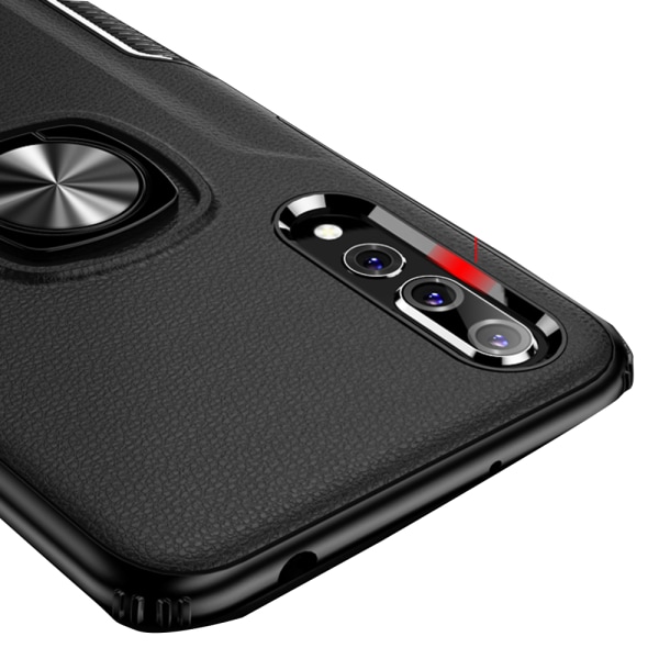 Huawei P20 Pro - Stilsäkert Smart Skal med Ringhållare Röd