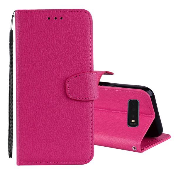 Tyylikäs ja kestävä lompakkokotelo NKOBE - Samsung Galaxy S10E Rosaröd
