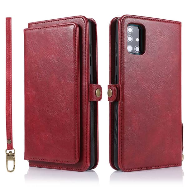 Samsung Galaxy A51 - Praktisk 2-1 Wallet etui Mörkgrön