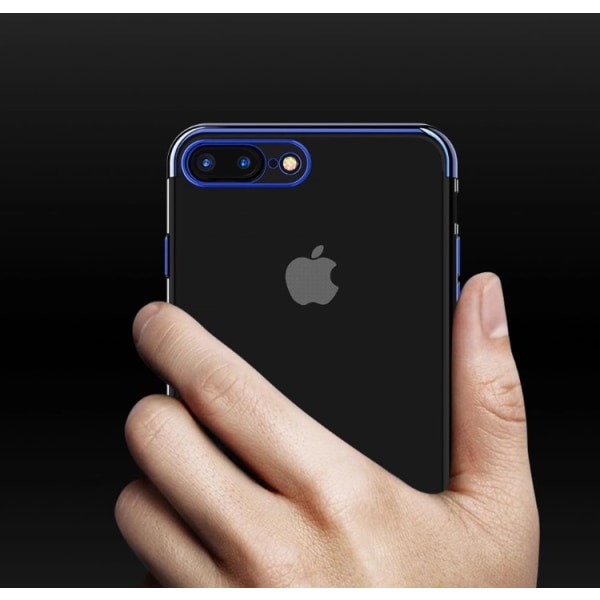 iPhone 7 PLUS - Tyylikäs, eksklusiivinen älykäs silikonikotelo FLOVEME Silver
