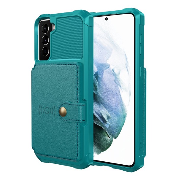 Samsung Galaxy S22 Plus - Stilfuldt cover med kortholder Grön
