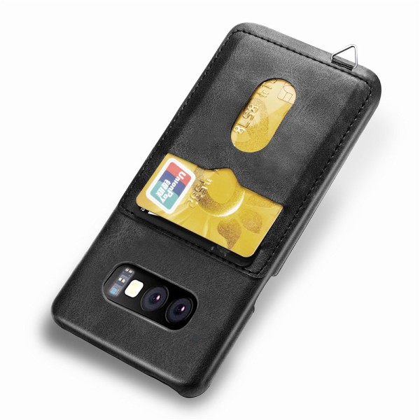 Praktisk deksel med kortholder - Samsung Galaxy S10e Ljusbrun