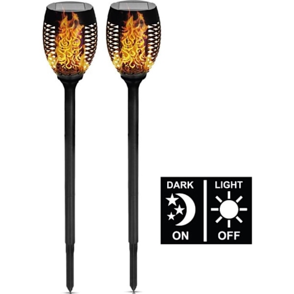 Solcellsdriven Trädgårdslampa med Realistiskt Flammeffekt