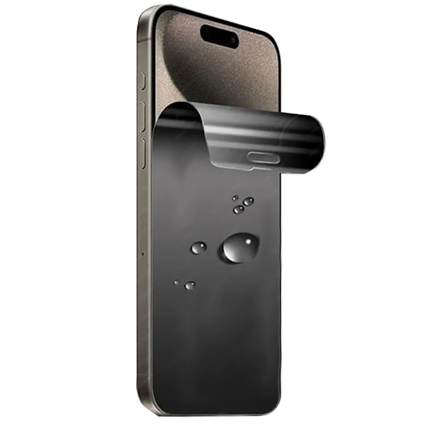2-Pack iPhone 15 Pro Hydrogel Skärmskydd med Sekretesskydd