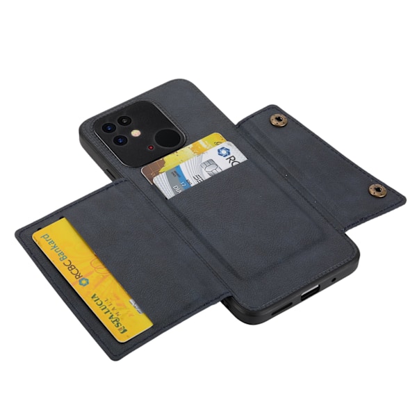 Xiaomi Redmi 10C - Praktiskt Skal med Korthållare Grå