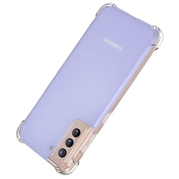 Samsung Galaxy S21 Plus - Kraftig Floveme beskyttelsescover Transparent/Genomskinlig