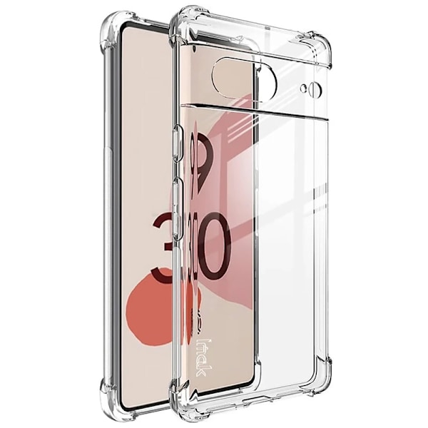 Google Pixel 8 - Flexibelt Skyddsskal i Silikon för Bättre Grepp Blå/Rosa