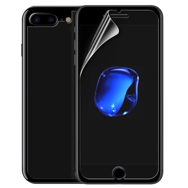 iPhone 8+ 3-PACK Skärmskydd Fram- & Baksida Soft PET 9H 0,2mm Transparent/Genomskinlig