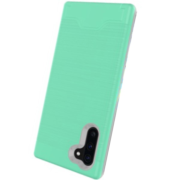 Samsung Galaxy Note10 - Stilfuldt cover med kortrum Grön