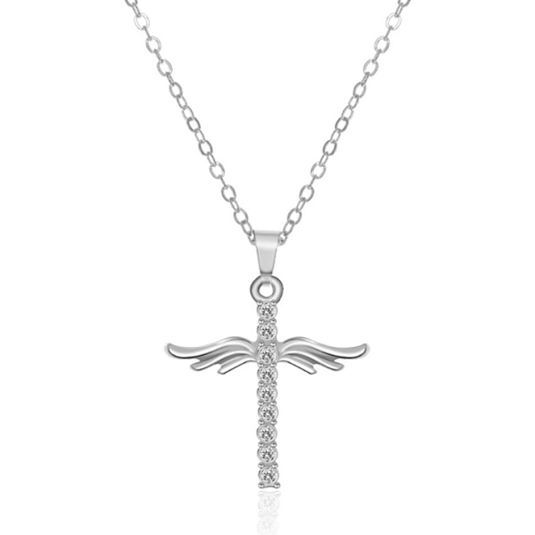 Exklusivt Stilsäkert Kors Halsband Silver