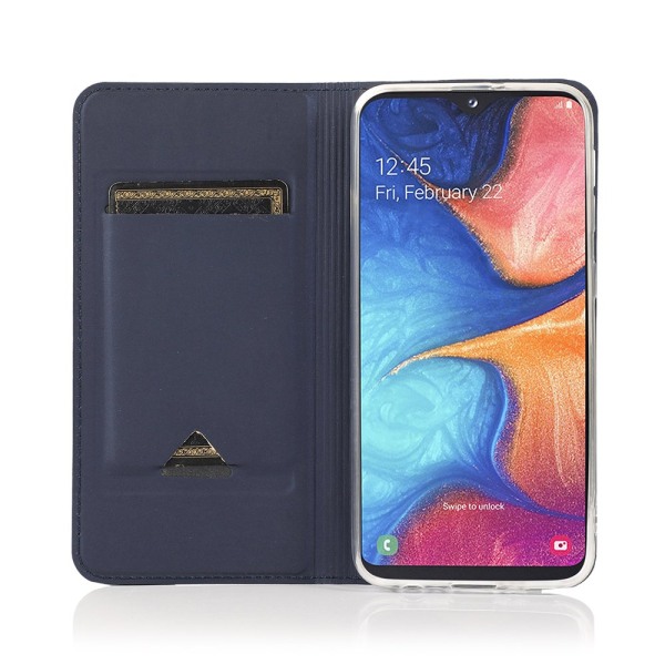 Samsung Galaxy A20E - Plånboksfodral Marinblå