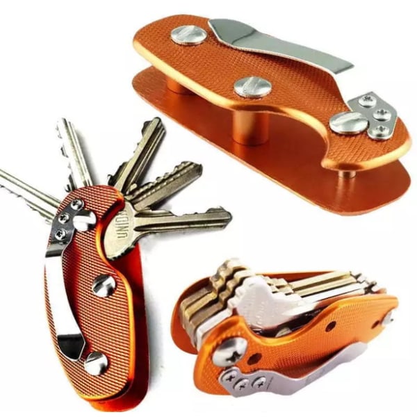 Praktisk Keyorganizer (smart nyckelring) - Aluminium Svart 31e6 | Svart |  Fyndiq