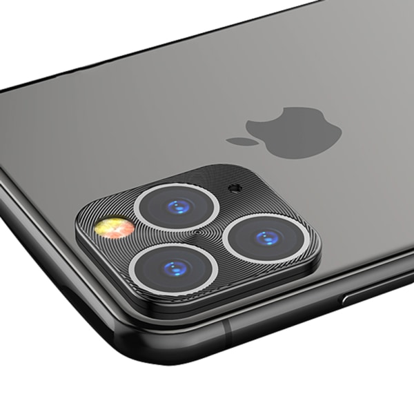 Al Alloy iPhone 11 Pro Max ultratynt kameralinsedeksel Svart