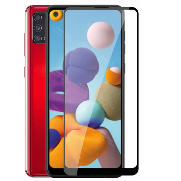 Samsung Galaxy A21s 2.5D Skärmskydd Ram 9H 0,3mm Svart