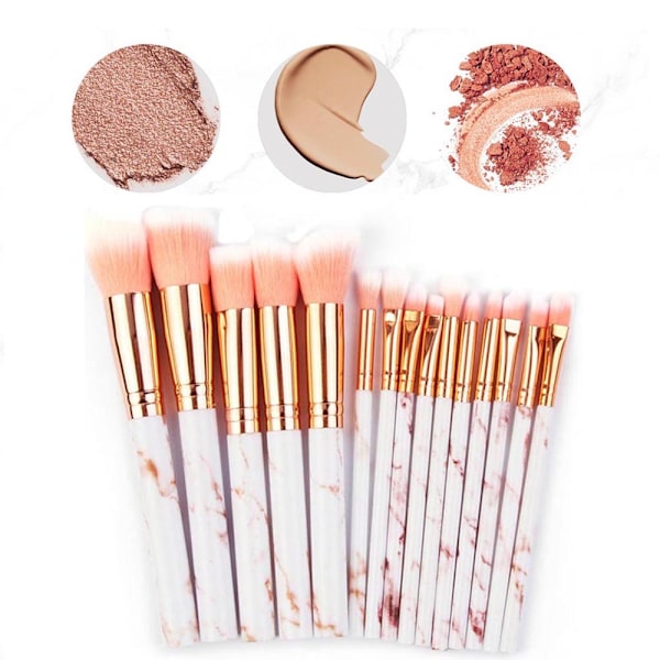 15 stk. Patie-Minerals Makeup Kosmetiske Børster Svart