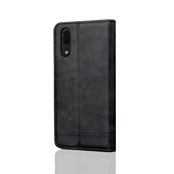 Elegant veske med lommebok til Huawei P20 Mörkbrun
