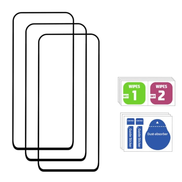 Täysi peittävä karkaistu lasi 2.5D näytönsuoja OnePlus 10T (3 kpl) Transparent