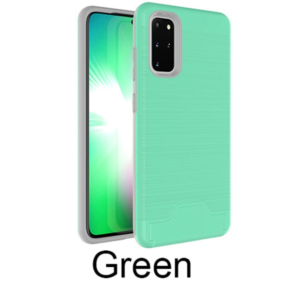 Gennemtænkt cover med kortrum - Samsung Galaxy S20 Plus Grön
