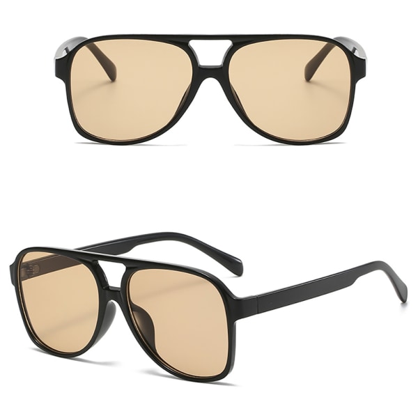 Stilfulde eksklusive polariserede solbriller Svart/Gul
