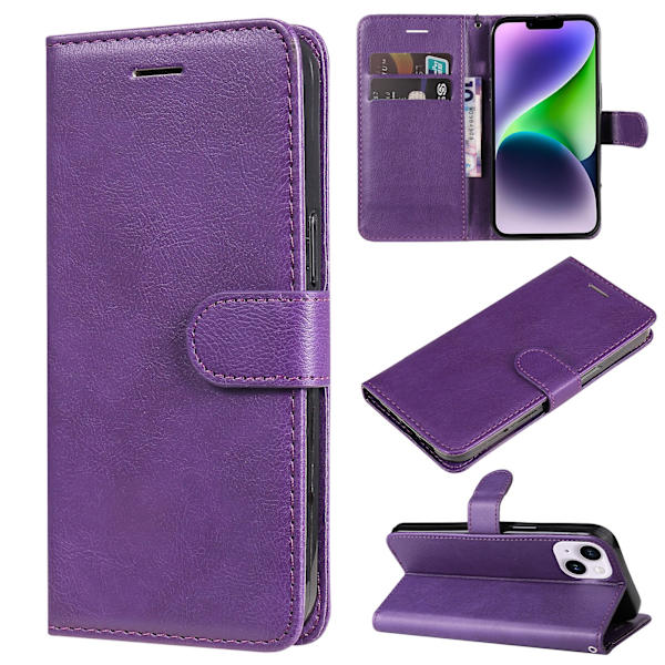 iPhone 14 - Elegant Praktiskt Floveme Plånboksfodral Blå