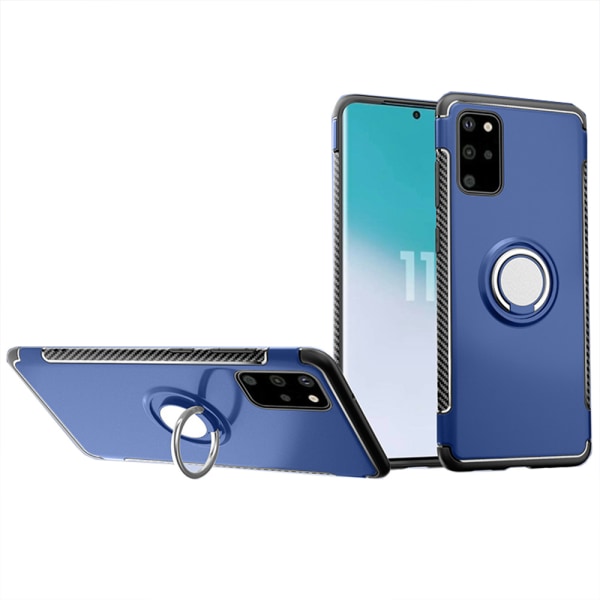 Samsung Galaxy S20 Plus - Stilfuldt cover med ringholder Blå