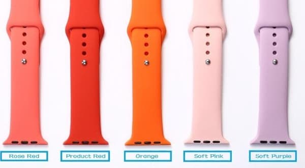 Apple Watch 42mm - Smart Silikonarmbånd LEMAN (Original) Vit Medium