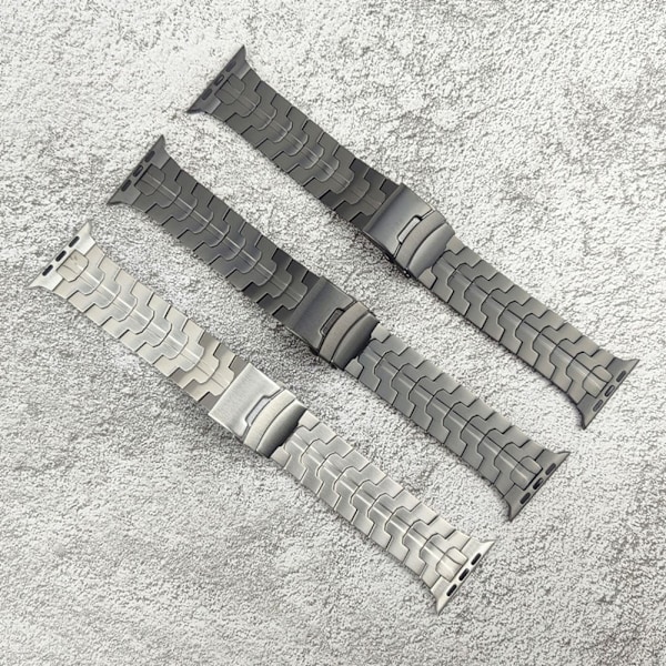 Rustfritt stål klokkebånd kompatibelt med Apple Watch band s8ultra 38/40/41MM/42/44/45/49MM sølv(42/44/45/49MM)