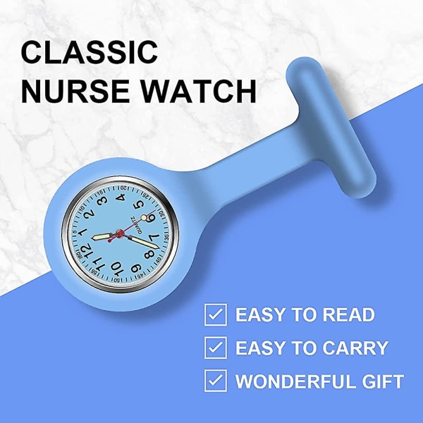 Sjuksköterska Watch,3 st Watch Silikonbrosch