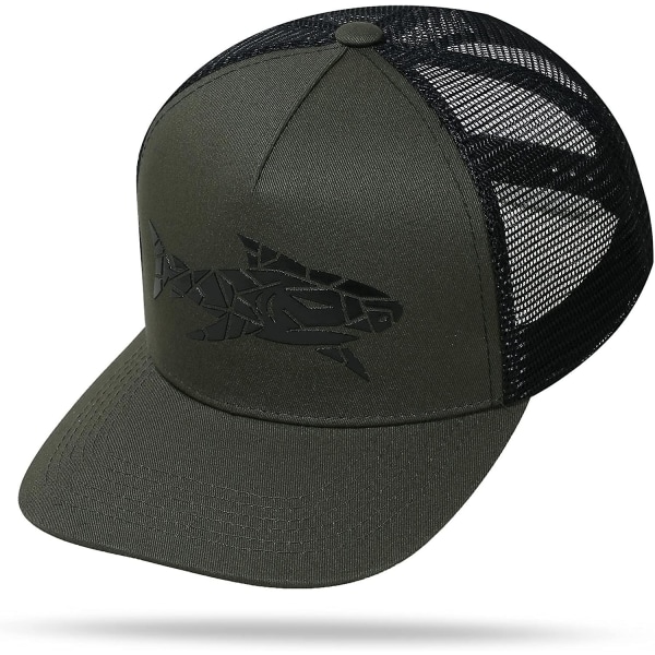 Haj Fishing Trucker Hat. Klassisk flat bill Snapback monterad cap för män och kvinnor