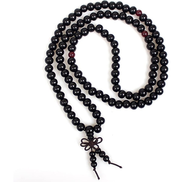 3st Män Kvinnor Buddhist 108 Prayer Mala Beads Sandelträ Armband Naturlig 8mm present