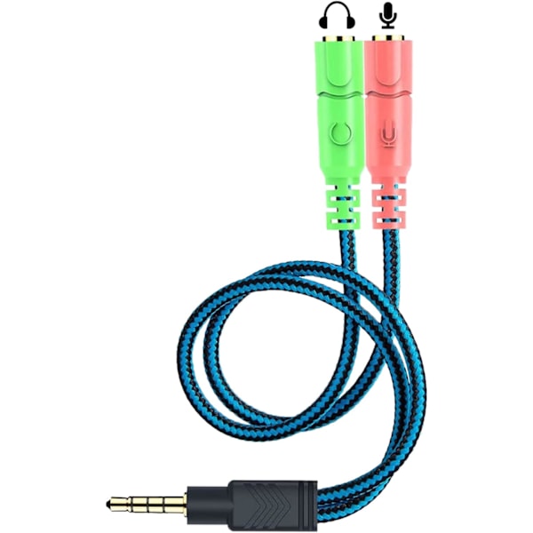 Adapteri Kaksi Jack Mikrofoni Kuulokemikrofoni PC 3.5mm Uros Kaksi Naaras Splitter Audio Splitter Kaapeli Toimii PS4 tai Xbox Ohjaimella, PC, Älypuhelimella, T