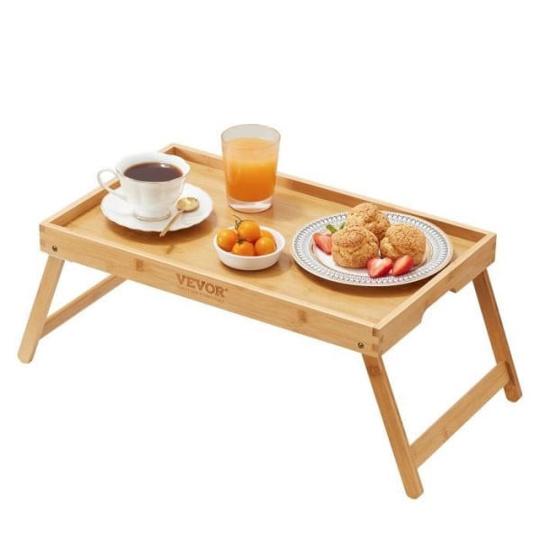 Sängbricka - VEVOR - Frukostserveringsbricka Sängbord Fällbara ben 50x30 cm