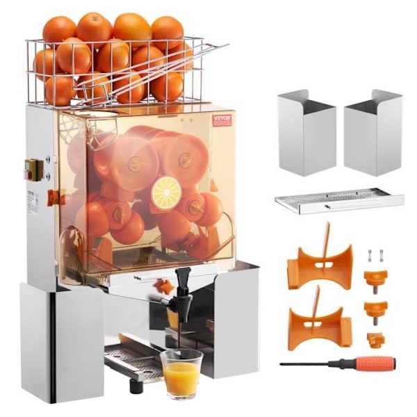 Kommersiell elektrisk Citrus Juicer-VEVOR-120W Juice Extractor Automatisk matning-för apelsiner Restauranger Kaféer Fruktaffärer