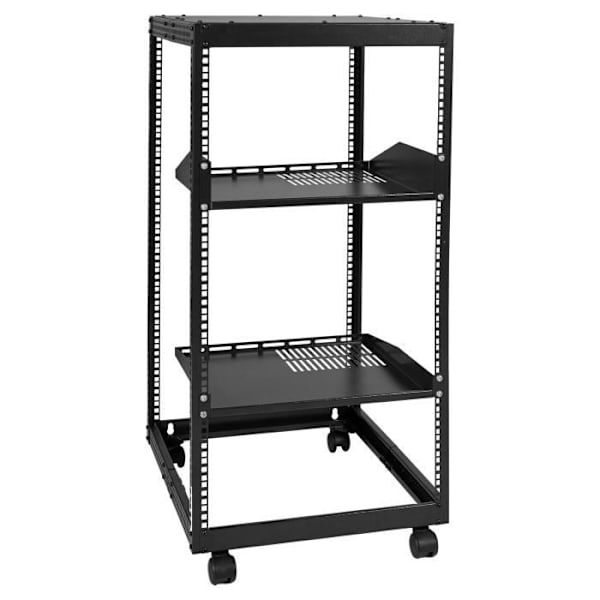 Open Frame Server Rack 20U-VEVOR-58.5-40" 4 stolpar-hjul för router, modem