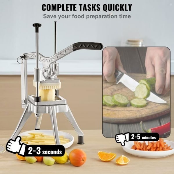 Kommersiell pommes frites - VEVOR - Multifunktion grönsaksskärare - 1,27 cm