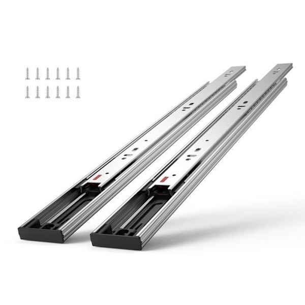 Lådslider - VEVOR - 6 par, 453 x 45 x 12,7 mm, 45,4 kg, kolstål, lämplig för lådlängd 457,2 mm