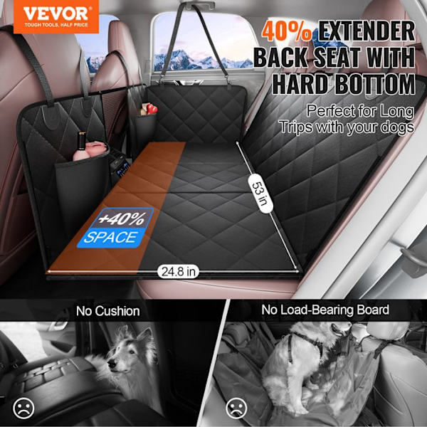 Bilbaksätesskydd för hundar-VEVOR-133x63 cm-Vattentätt sätesskydd-för bilar SUV