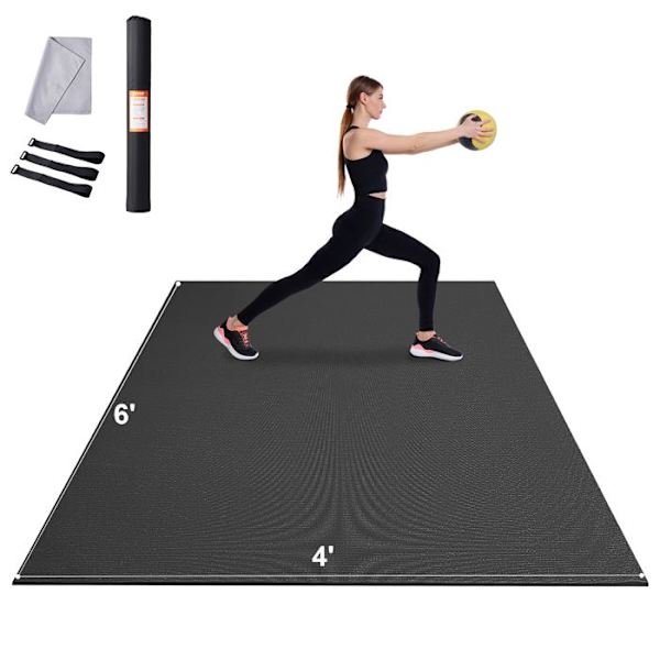 Högdensitet halkfri yogamatta-VEVOR-1830 x 1270 mm-för hemmayoga, pilates och golvträning