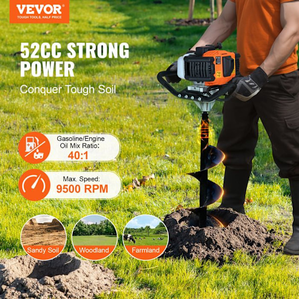 Bensinskruv-VEVOR-52 CC-Termisk planteringsskruv 1450 W med 200 mm borr-för trädgårdsväxter, trädgårdsskötsel, plantering