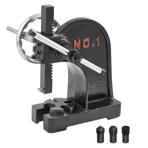 Rackpress - VEVOR - 240 x 210 x 290 mm, 11,8 kg, med spak och handratt, maxhöjd 15 cm, för stämpling, vikning