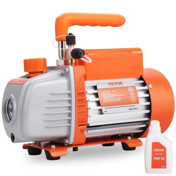 Luftkonditioneringsvakuumpump - VEVOR - 100L-min 150W bil enstegspump